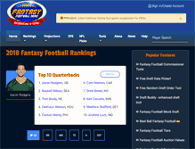 Tablet Screenshot of fantasyfootballnerd.com